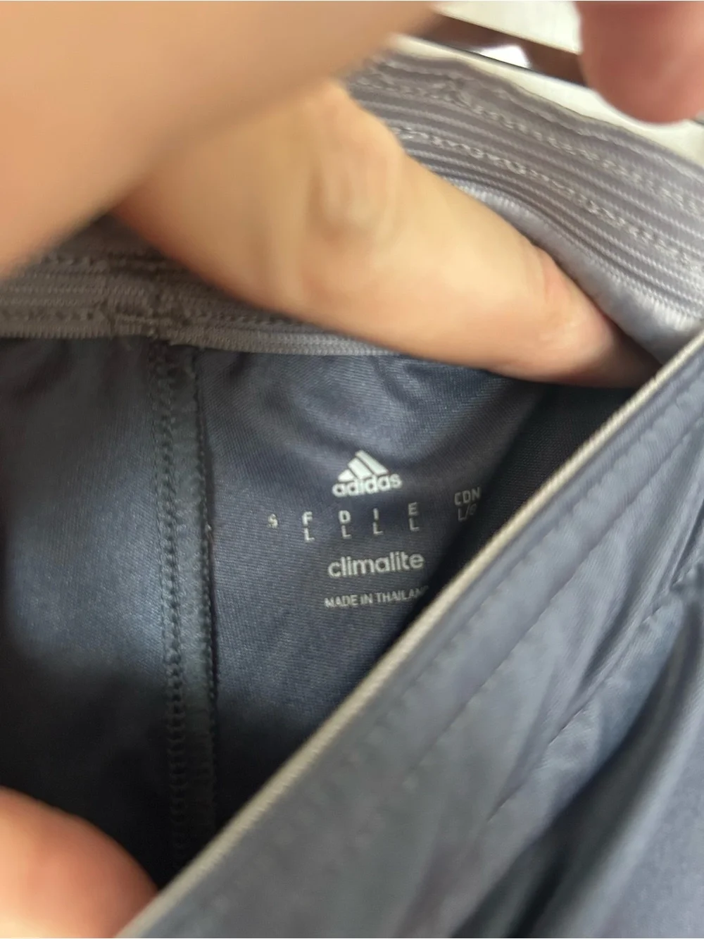 adidas Men’s Gray Athletic Shorts with Blue Side Stripes
